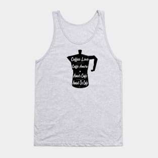 Coffee Love Distressed Tank Top